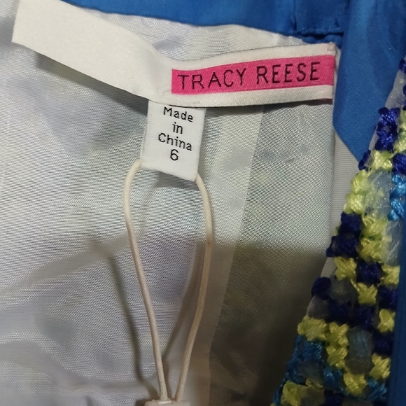 Tracy Reese 125966 Womens  Spaghetti  Trap Multicolor Fit and Flare dress size L - Picture 4 of 6